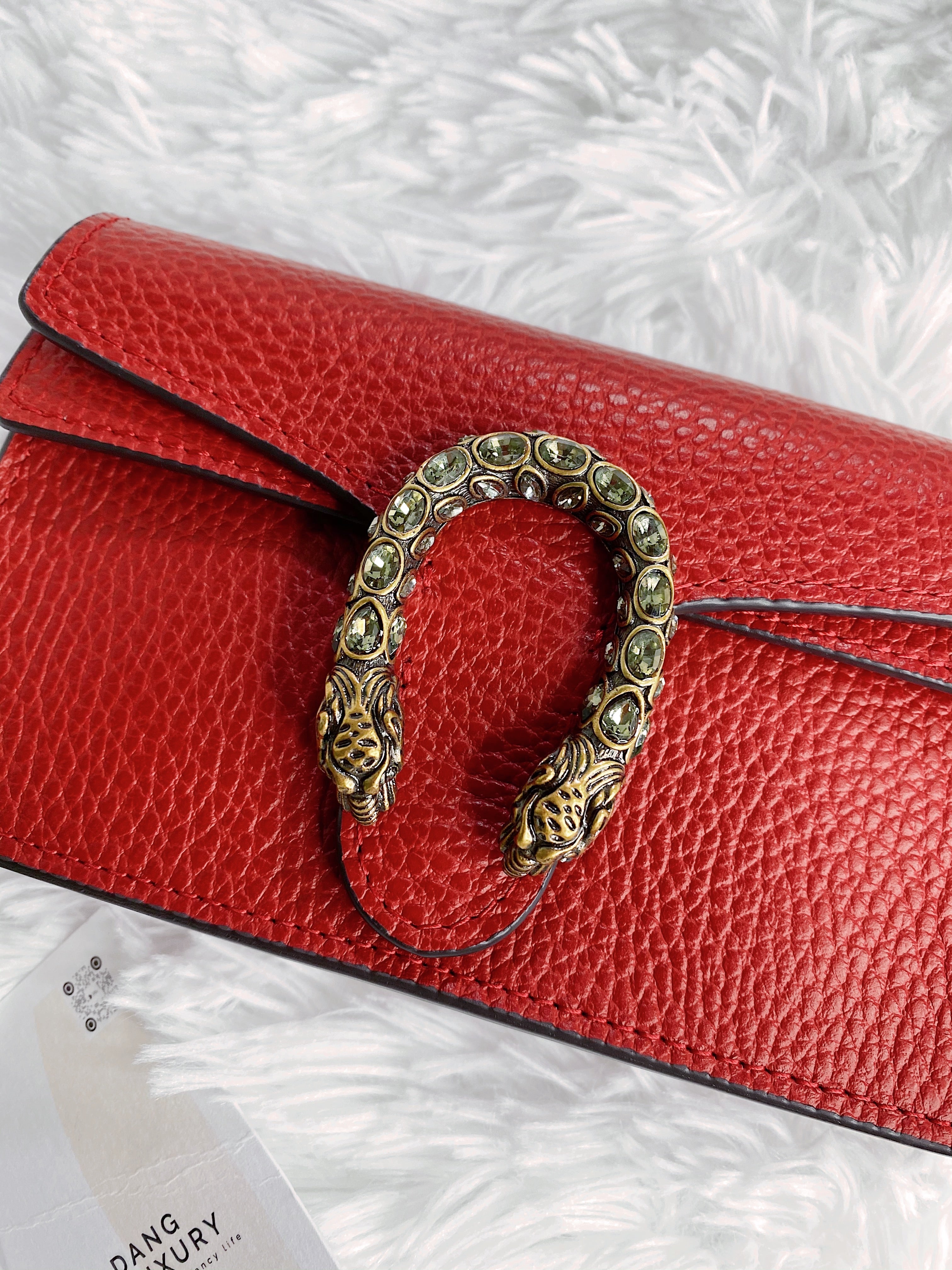 [TOP] GUCCI Dionysus Bag Leather Super Mini 16.5cm - RED