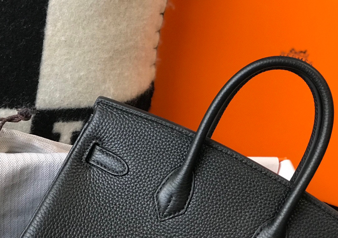 [TOP] HERMES Birkin Togo Leather 25cm - Black & SHW
