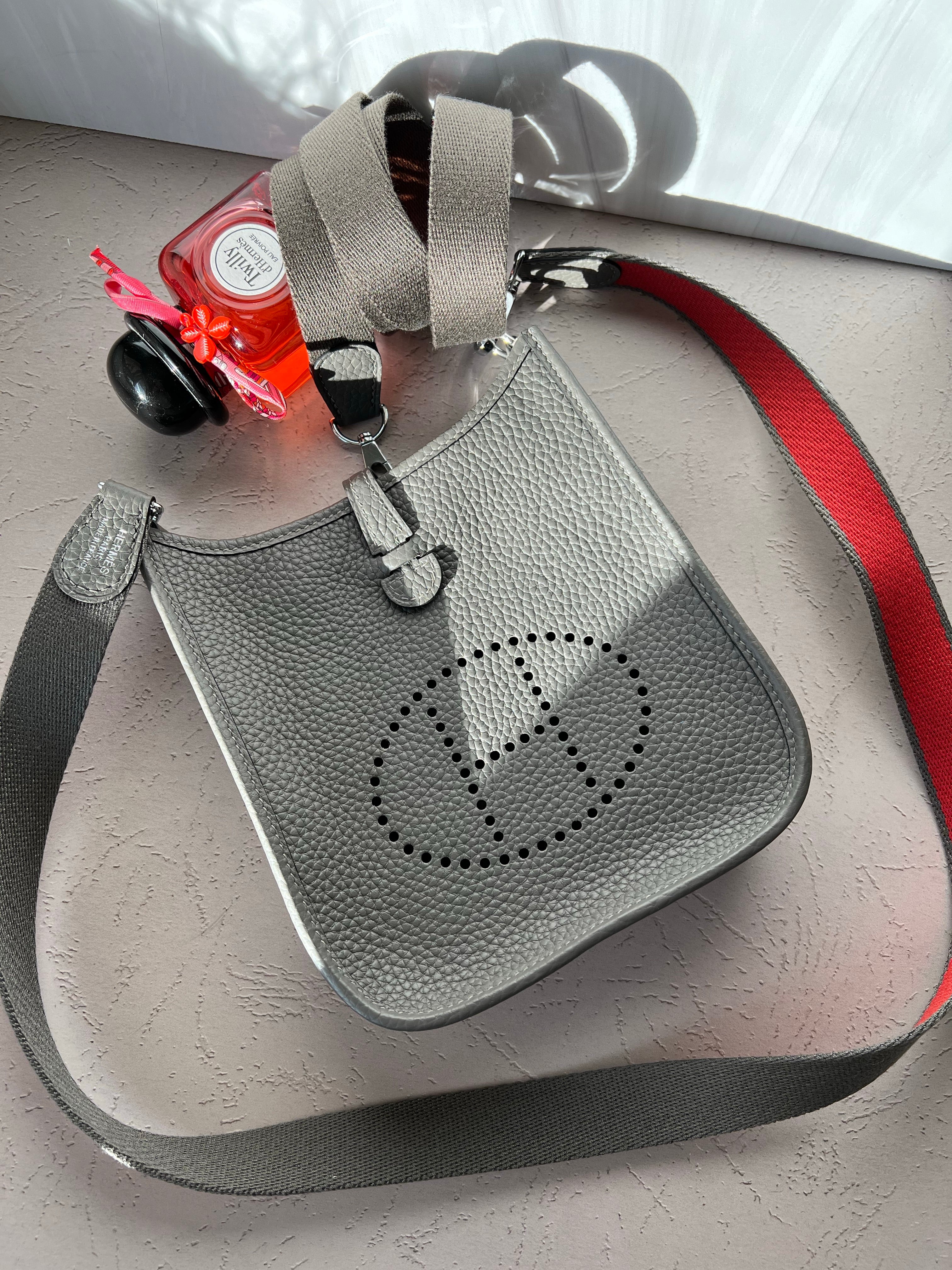 [TOP] HERMES Evelyn Bag 16cm - Grey