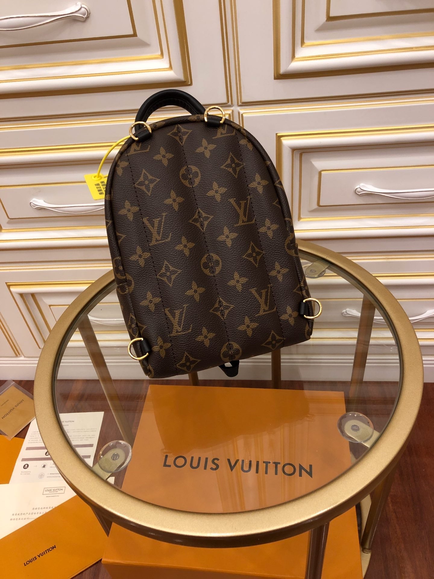 [TOP] Louis Vuitton LV £V Monogram Palm Springs Mini Backpack  16cm x 21.5cm x 9.5cm-Brown