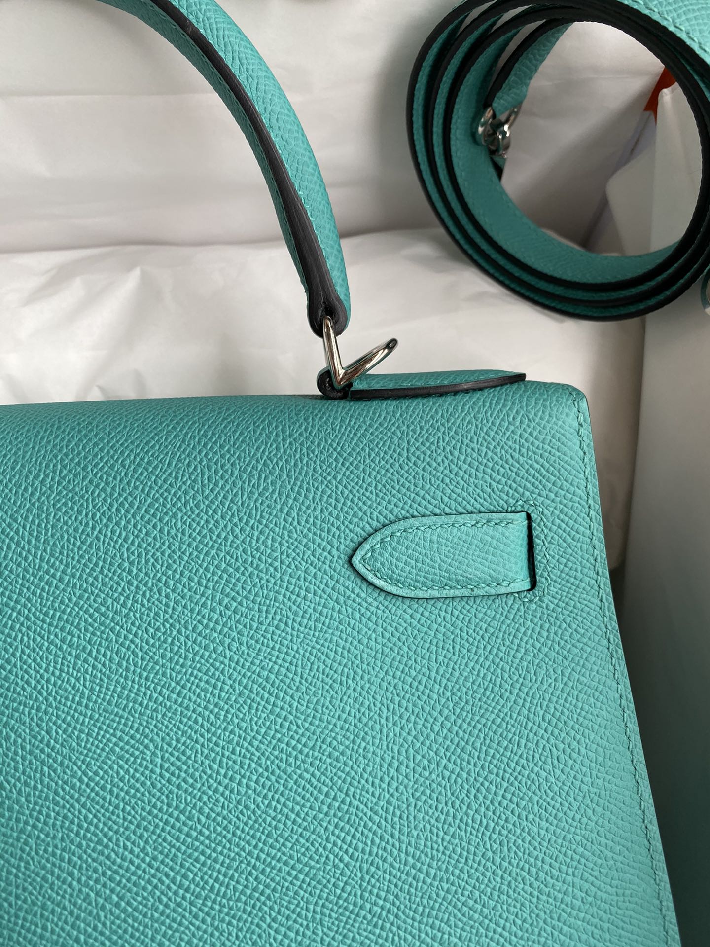 [TOP] HERMES K28 Epsom Bag - Vert Verone