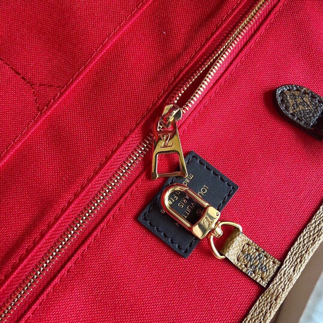 [TOP] Louis Vuitton LV On The Go Reverse Monogram Large Tote 41*34*19cm-Brown