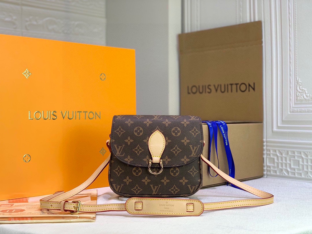 [TOP] Louis Vuitton LV LVSaint Cloud Monogram canvas bag