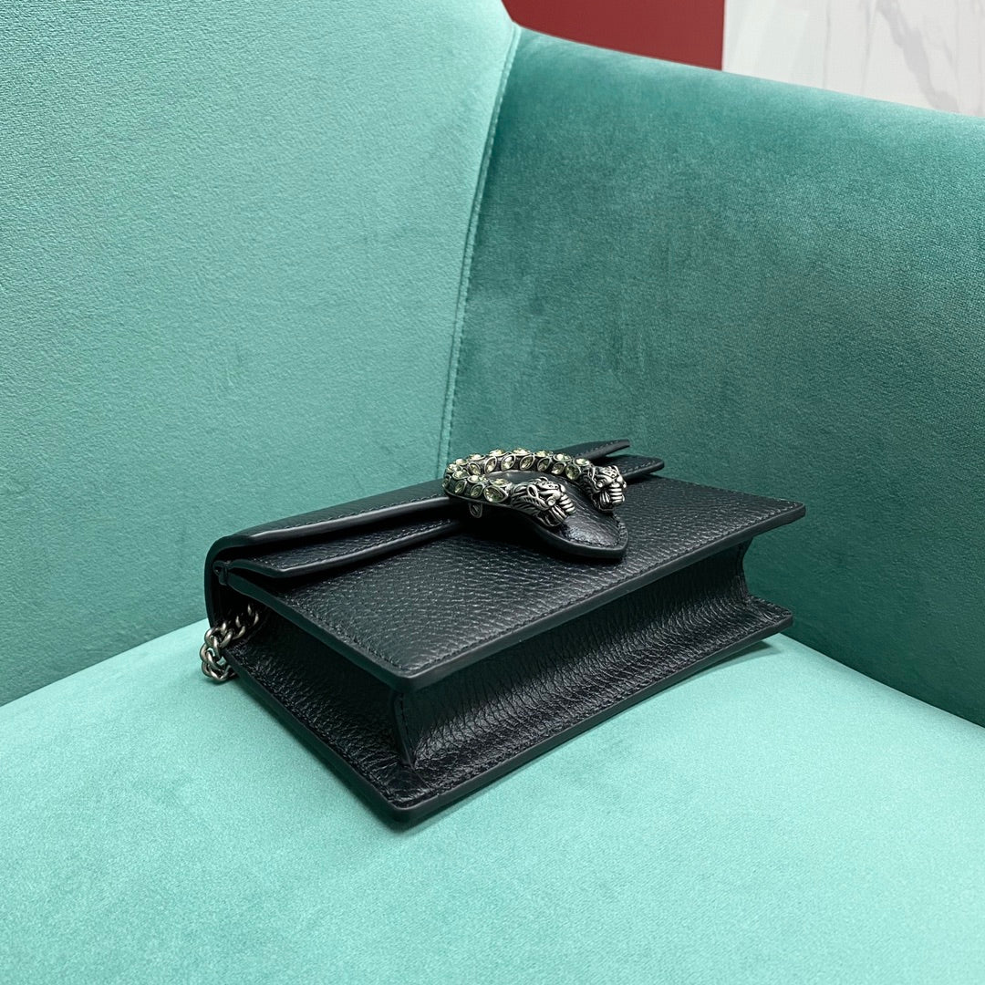 [TOP] GUCCI G*G Dionysus Super mini Bag w Stones - Black