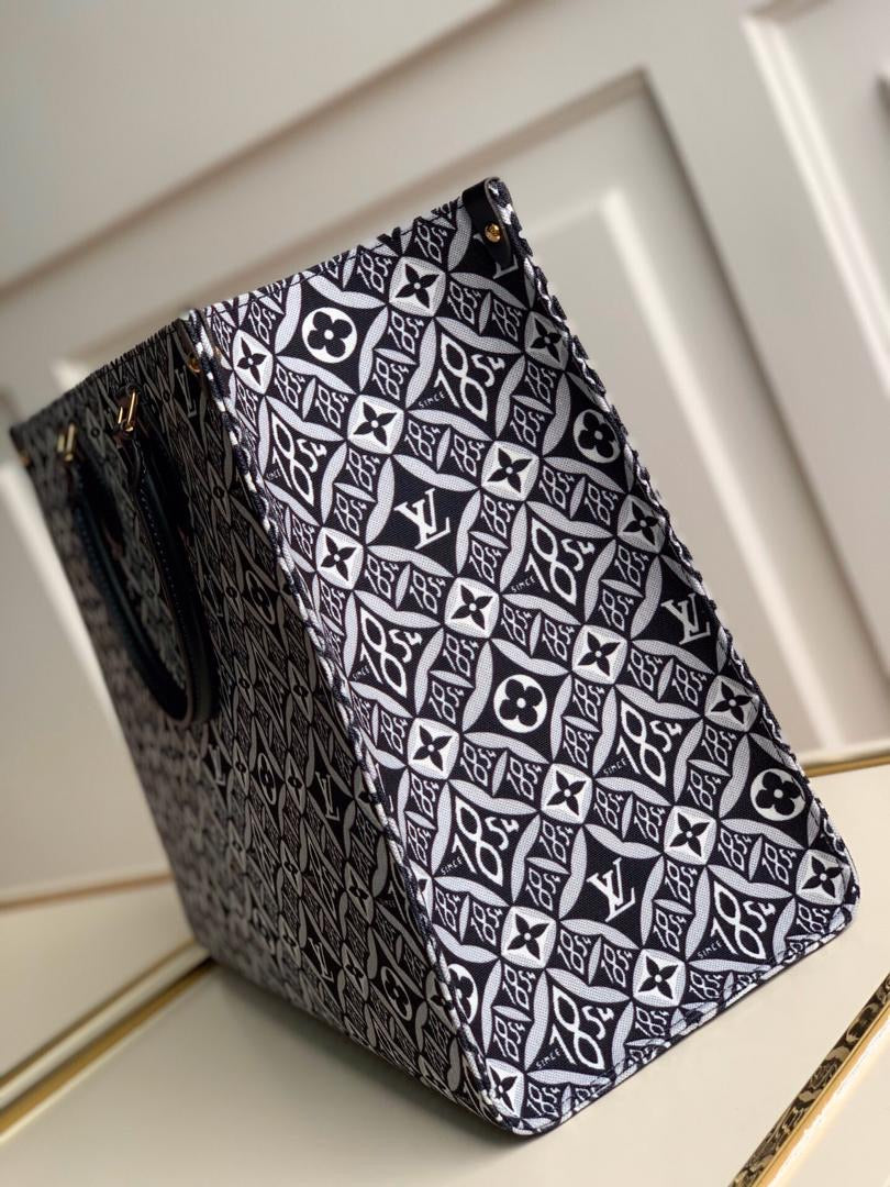 [TOP] Louis Vuitton LV 1854 Jacquard On The Go GM  41x34x19cm-Dark Blue