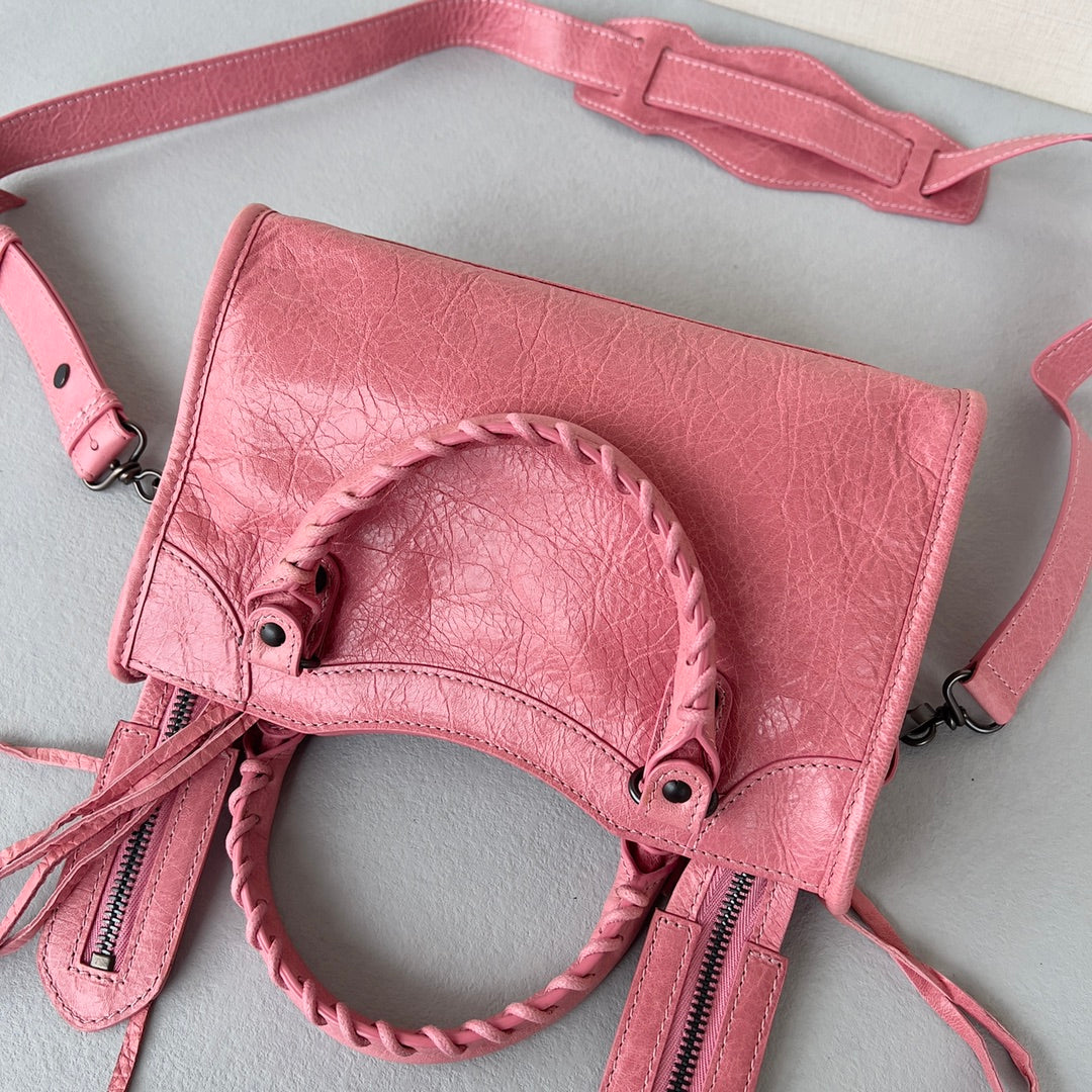 [TOP] BALENCIAGA Classic Small City Bag - Rose Bonbon