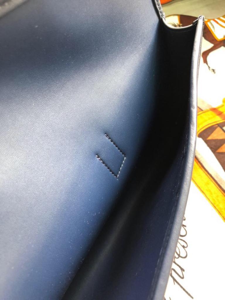 [TOP] HERMES Jige Elan 29 Clutch Swift - Navy Blue