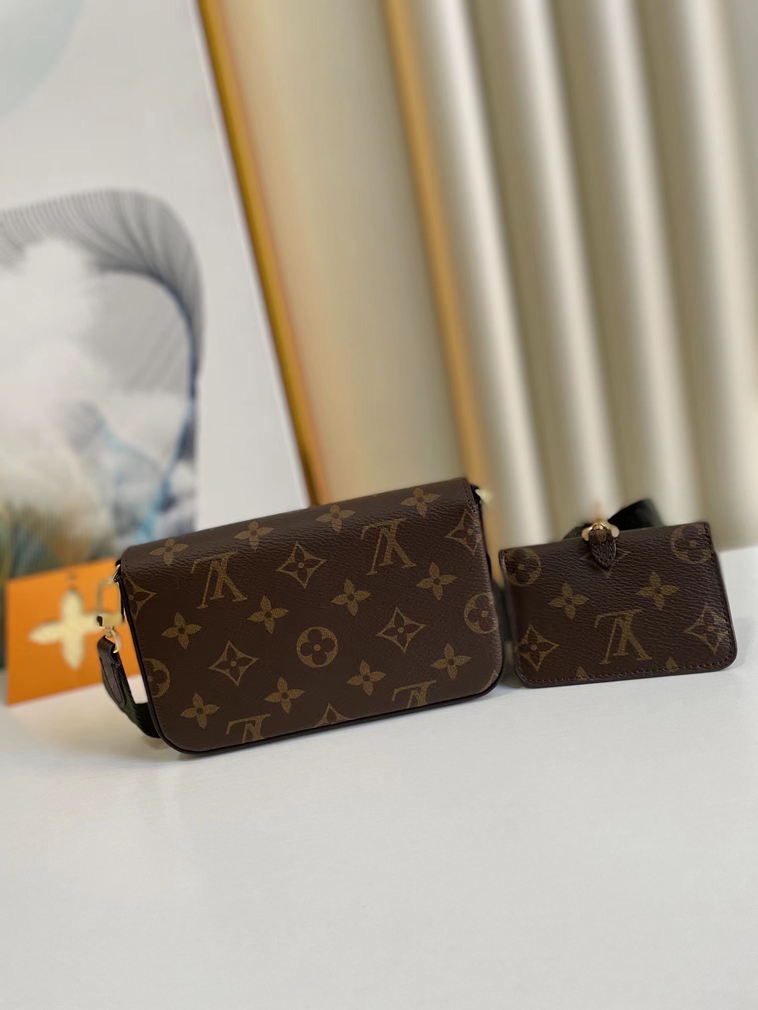 [TOP] Louis Vuitton LV Felicie Strap & Go Monogram 17×10×4cm - PINK/Green