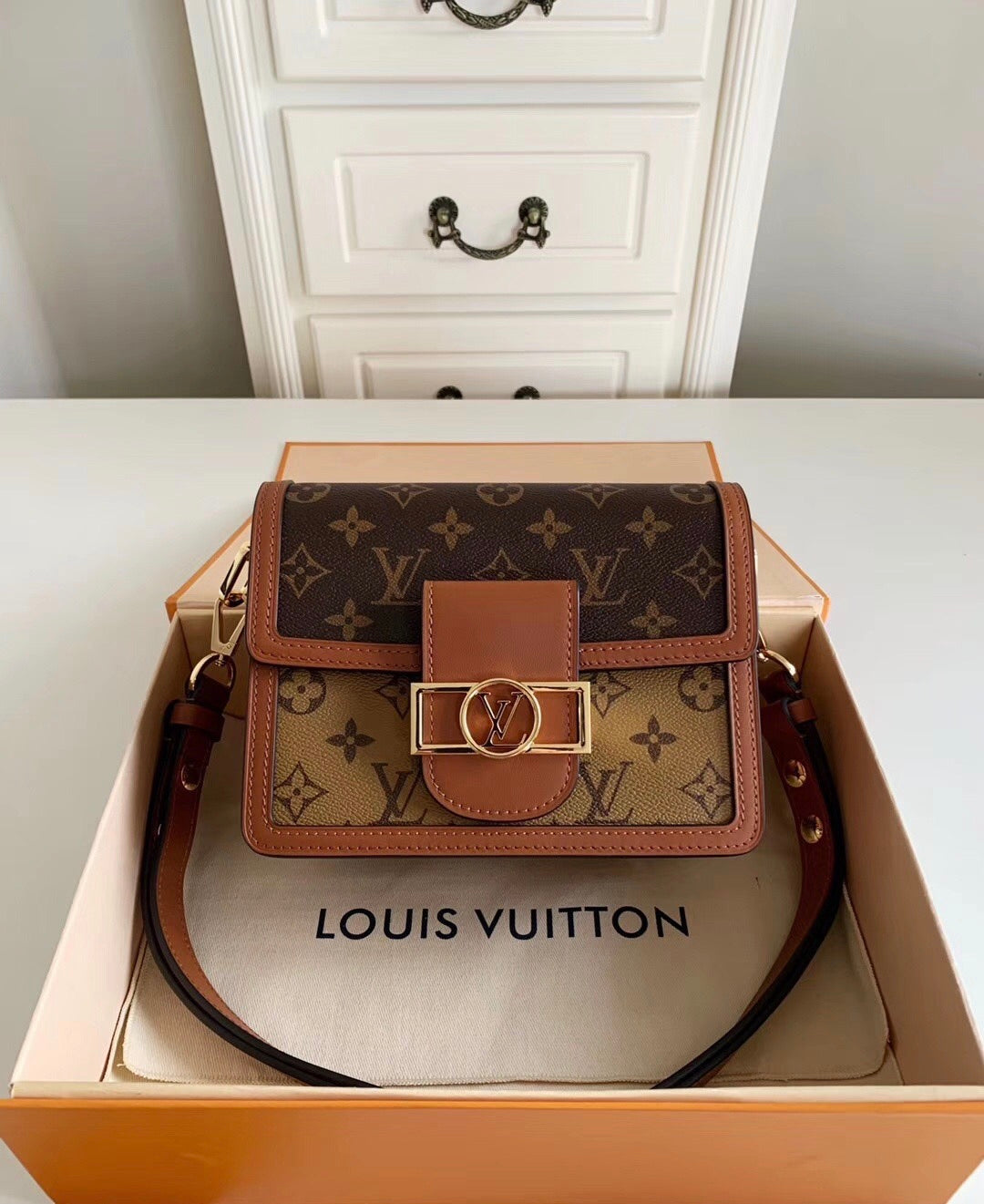 [TOP] Louis Vuitton LV  DAUPHINE Bag 3 Sizes-Brown
