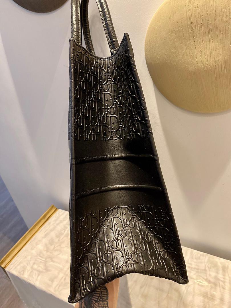 [TOP] Christian Dior Book Tote Embossed Lagre 41.5cm - Black