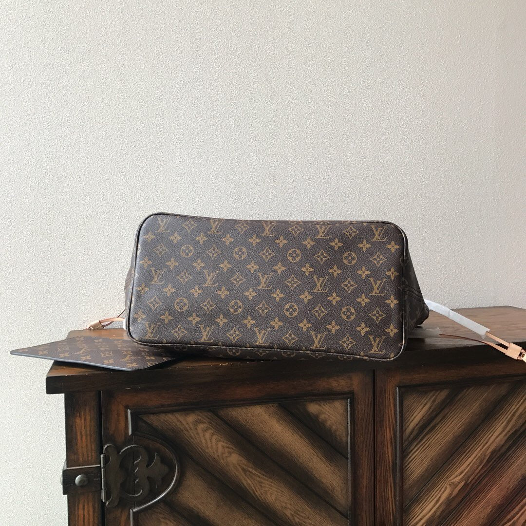 [TOP] Louis Vuitton LV LV Neverfull Monogram MM - Tan