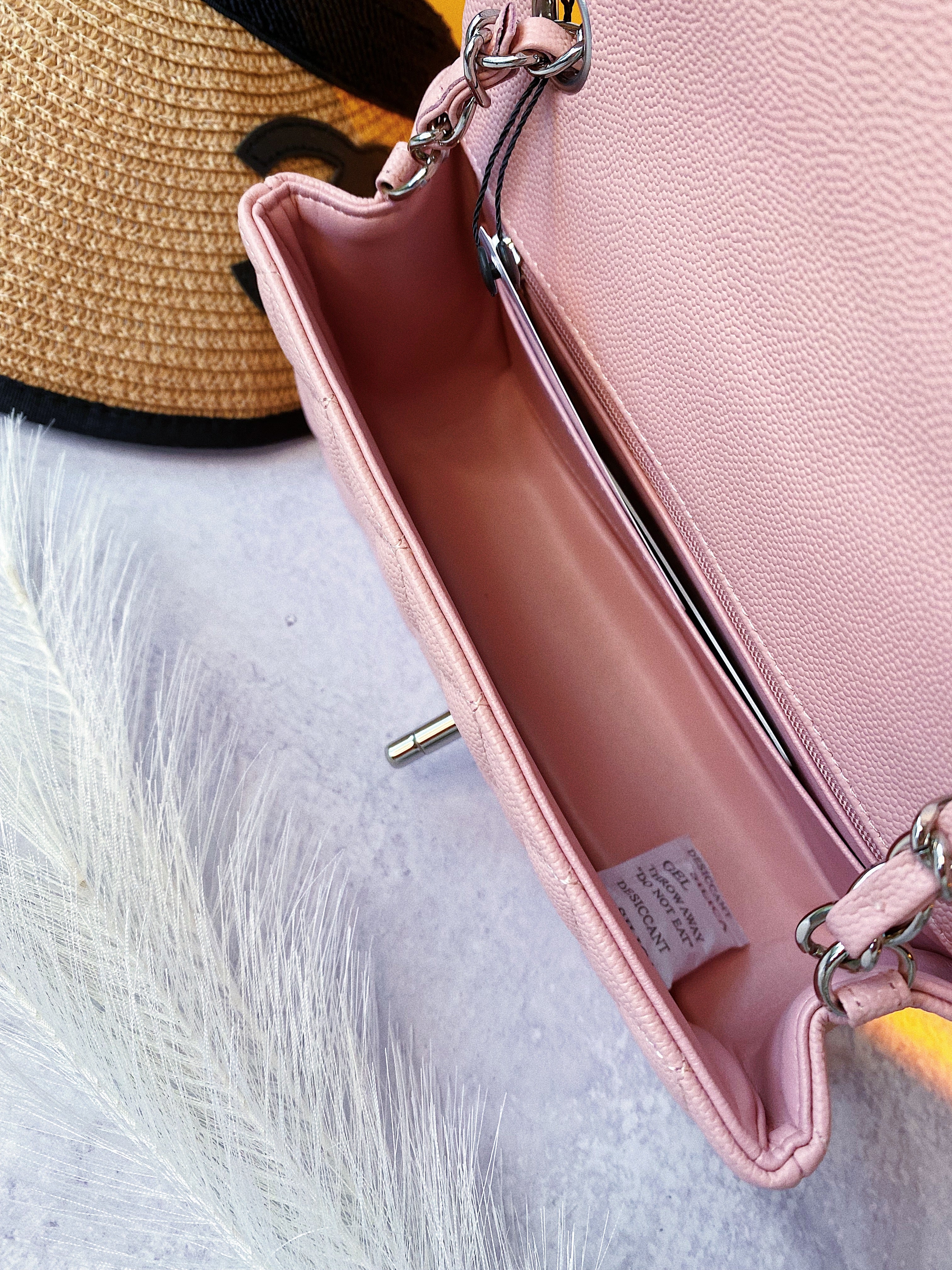 [TOP] CHANEL Classic Flap Bag Caviar Mini 20cm - Pink & SHW