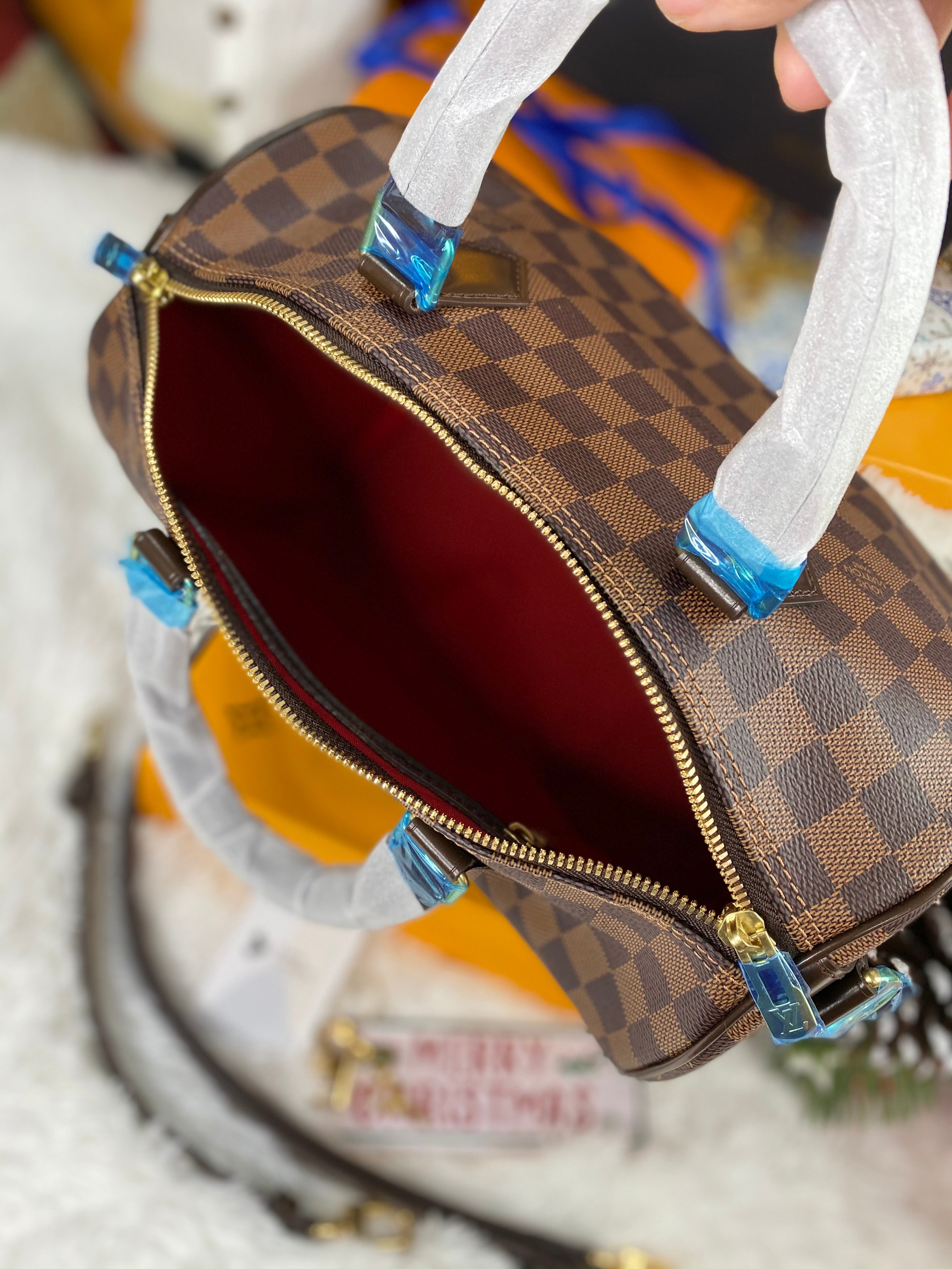 [TOP] Louis Vuitton LV  Speedy 30 Bag 30x21x17cm - Damier Ebene