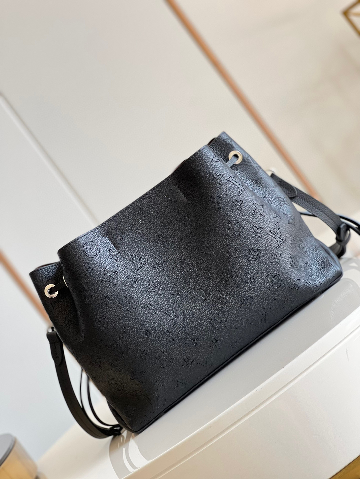 [TOP] Louis Vuitton LV Mahina Bella Tote Bag - Black/White/Beige