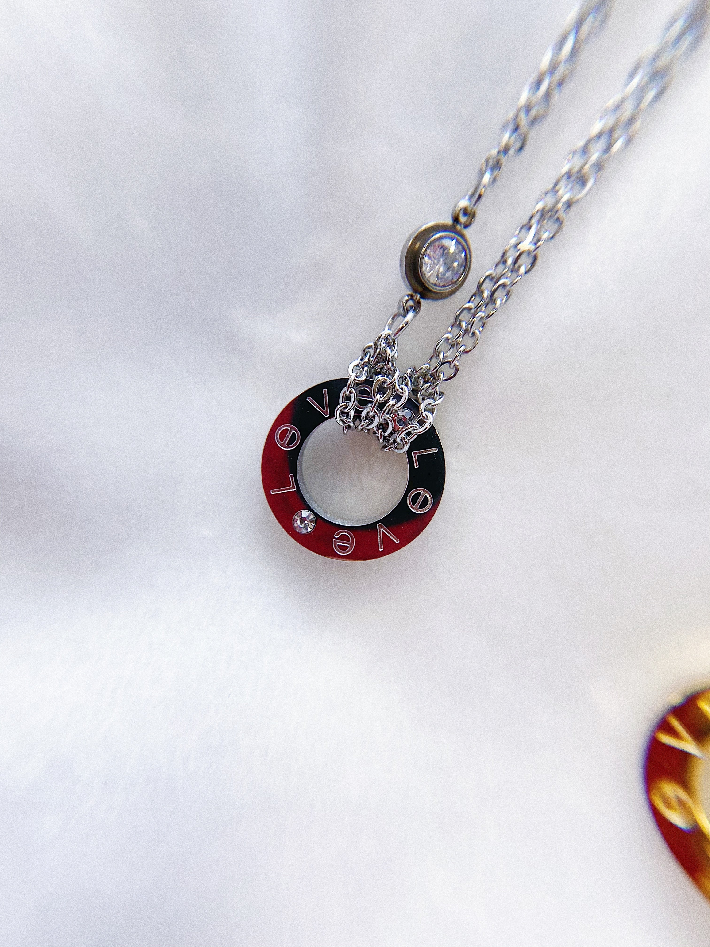 [TOP] Cartier Love Double Chain Necklace