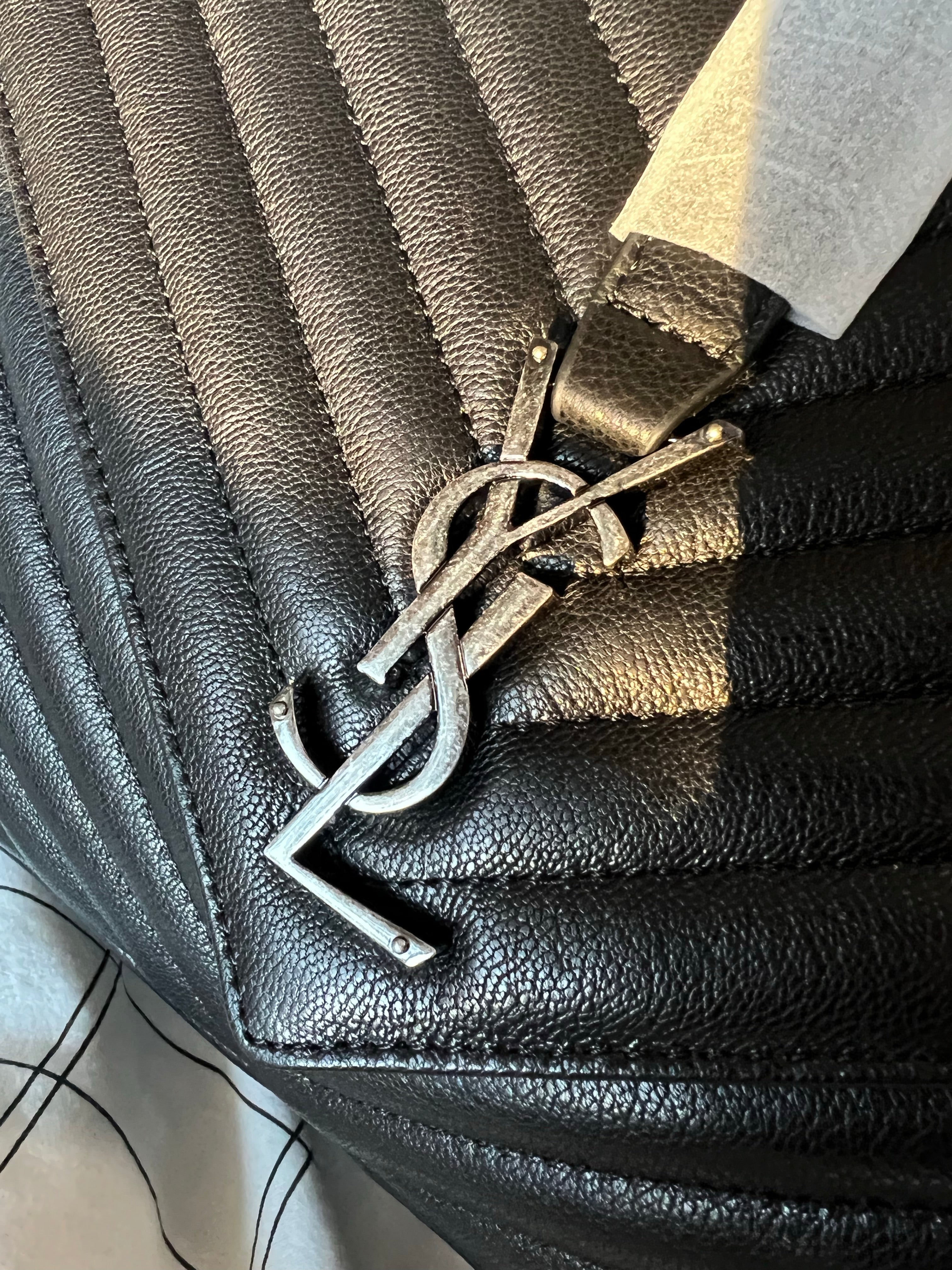 [TOP] Yves Saint Laurent YSL College Medium Top Handle Bag - Black w SHW