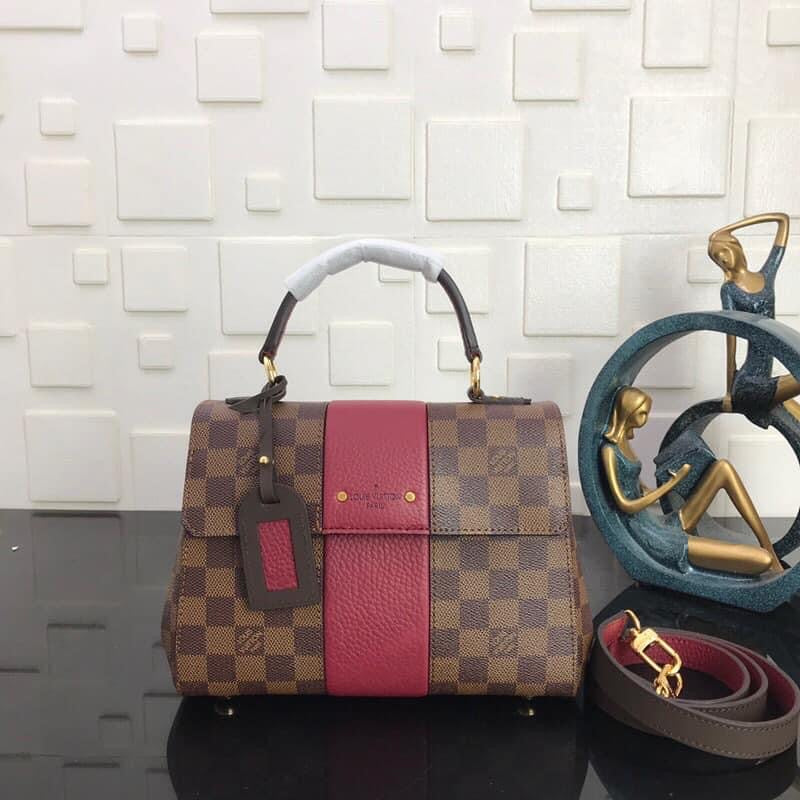 [TOP] Louis Vuitton LV L*V Magnolia Damier Ebene Canvas Bond Street 17× 24×9 cm- Bordeaux