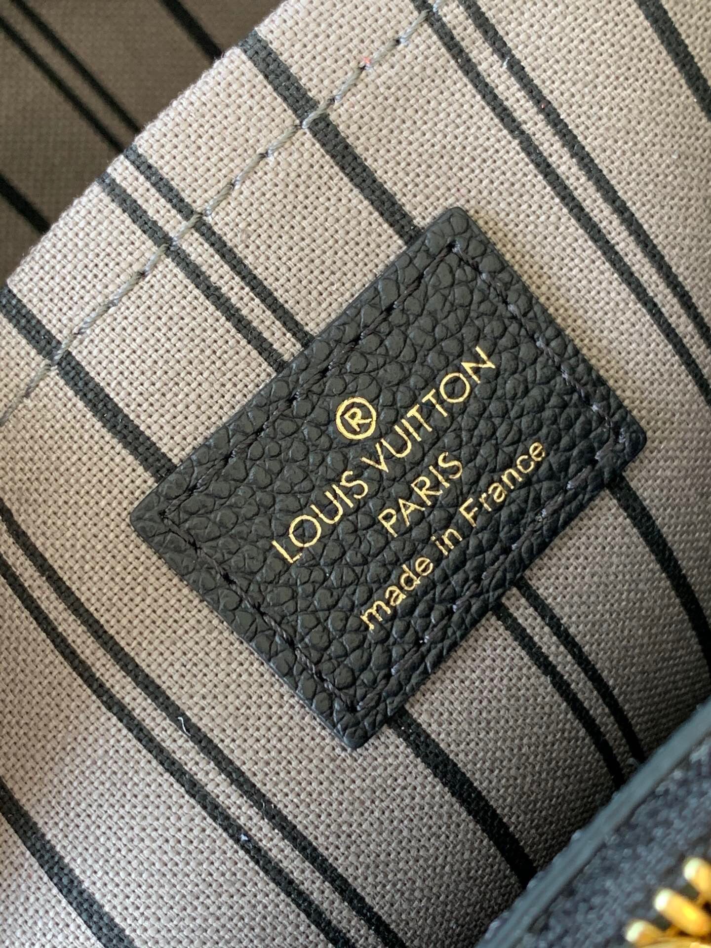 [TOP] Louis Vuitton LV LV Montaigne MM Empreinte Bag - BLACK