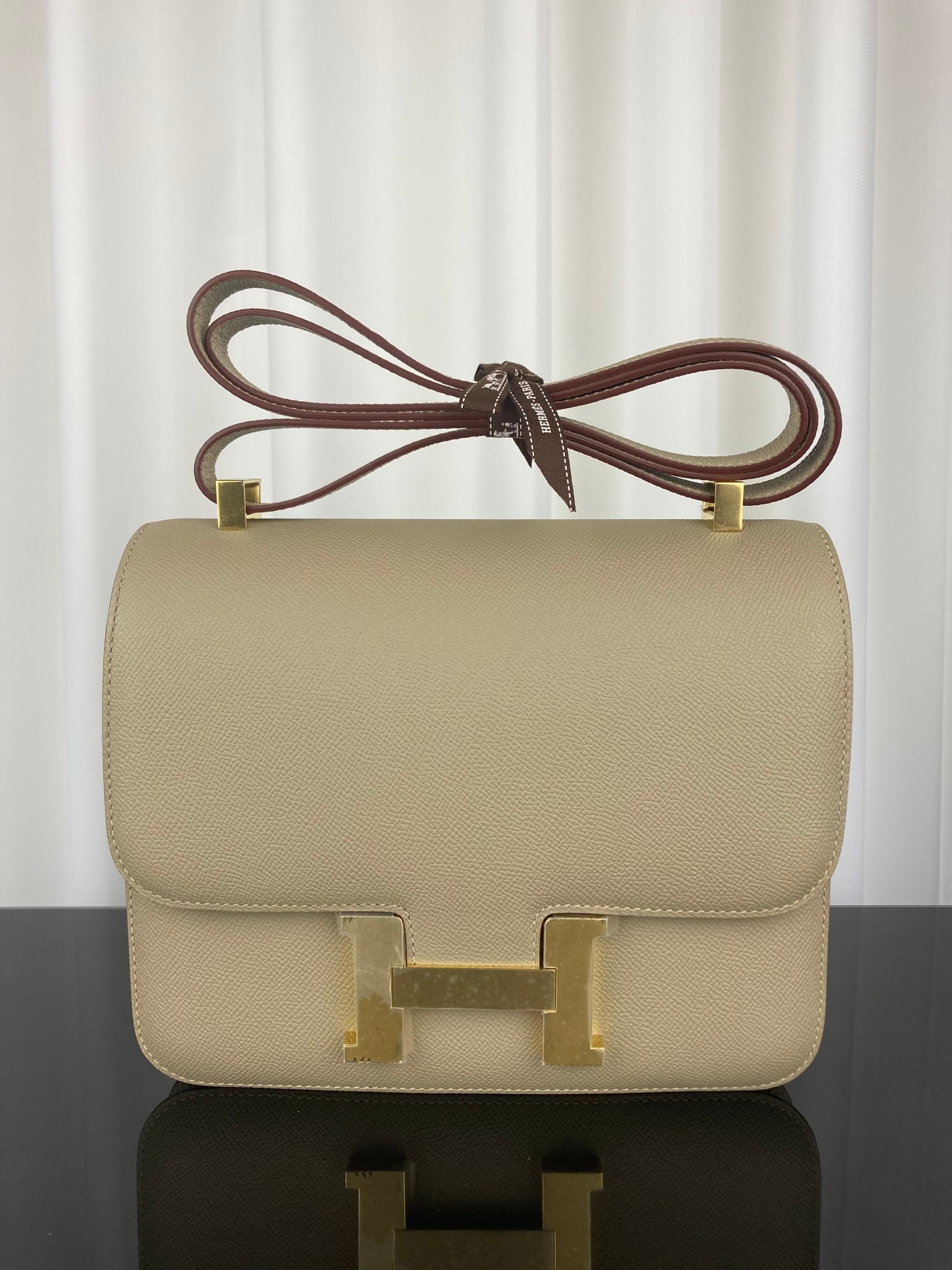 [TOP] HERMES Constance Epsom Leather 18cm - Trench & GHW