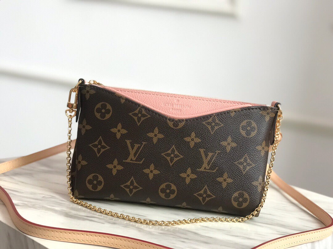 [TOP] Louis Vuitton LV  Palas Clutch 21.5 x 12.5 x 5 cm- Pink