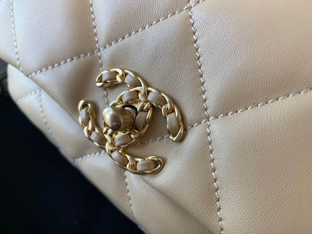 [TOP] CHANEL 19 Bag Belt 26CM - Beige