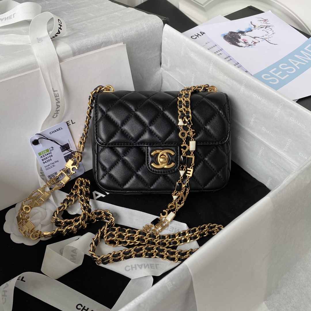 [TOP] CHANEL Classic Flap Bag 16*12*5cm/20.5*17*6.5cm - GHW - 2 Color