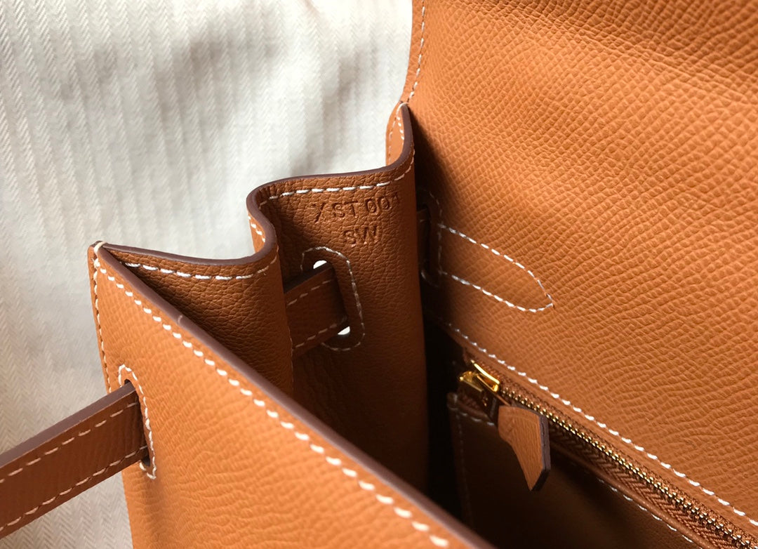 [TOP] HERMES  Kelly Epsom Leather 25cm - Brown & GHW