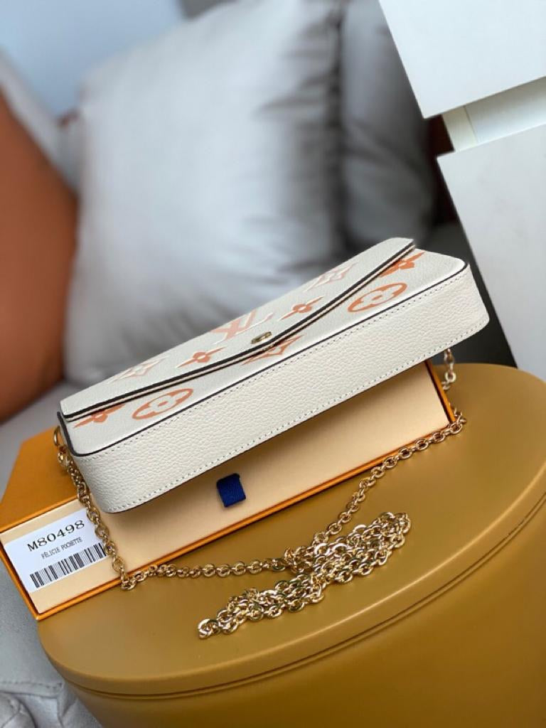 [TOP] Louis Vuitton LV £V Felicie Pochette By The Pool 21X12X3cm - Orange