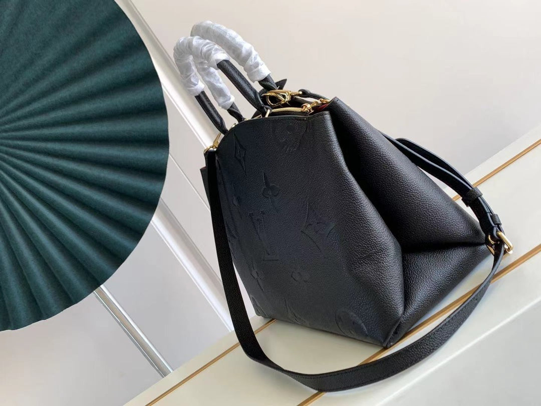 [TOP] Louis Vuitton LV L*V Grand Palais Monogram Empreinte Bag - Black