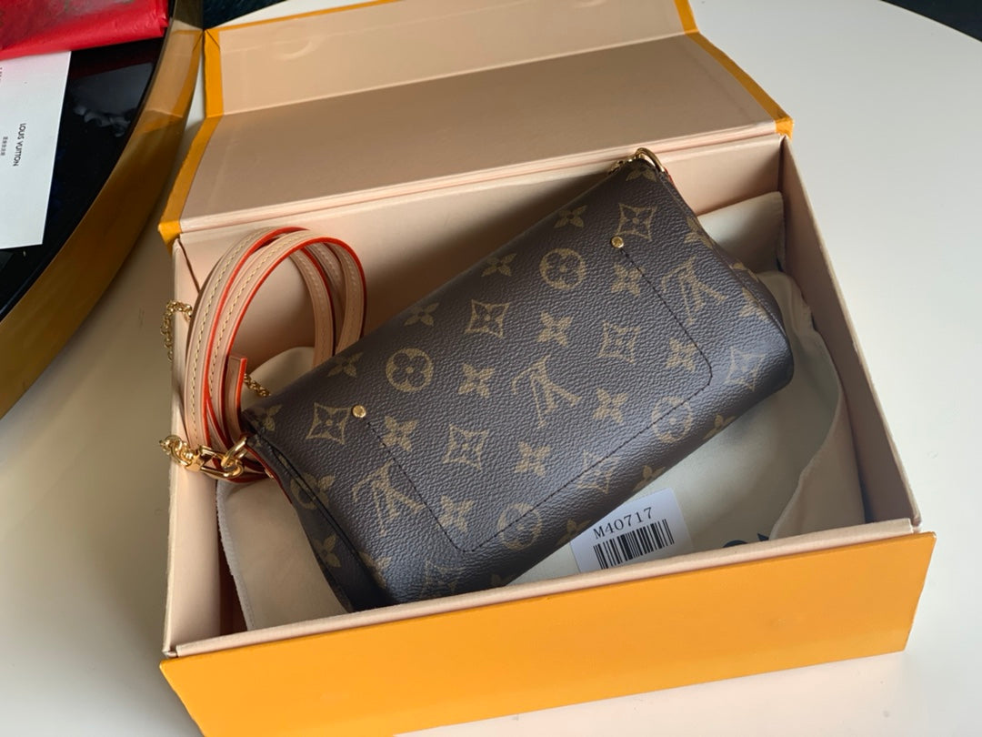 [TOP] Louis Vuitton LV Favorite Monogram PM 21x12.5x4.5cm-Brown