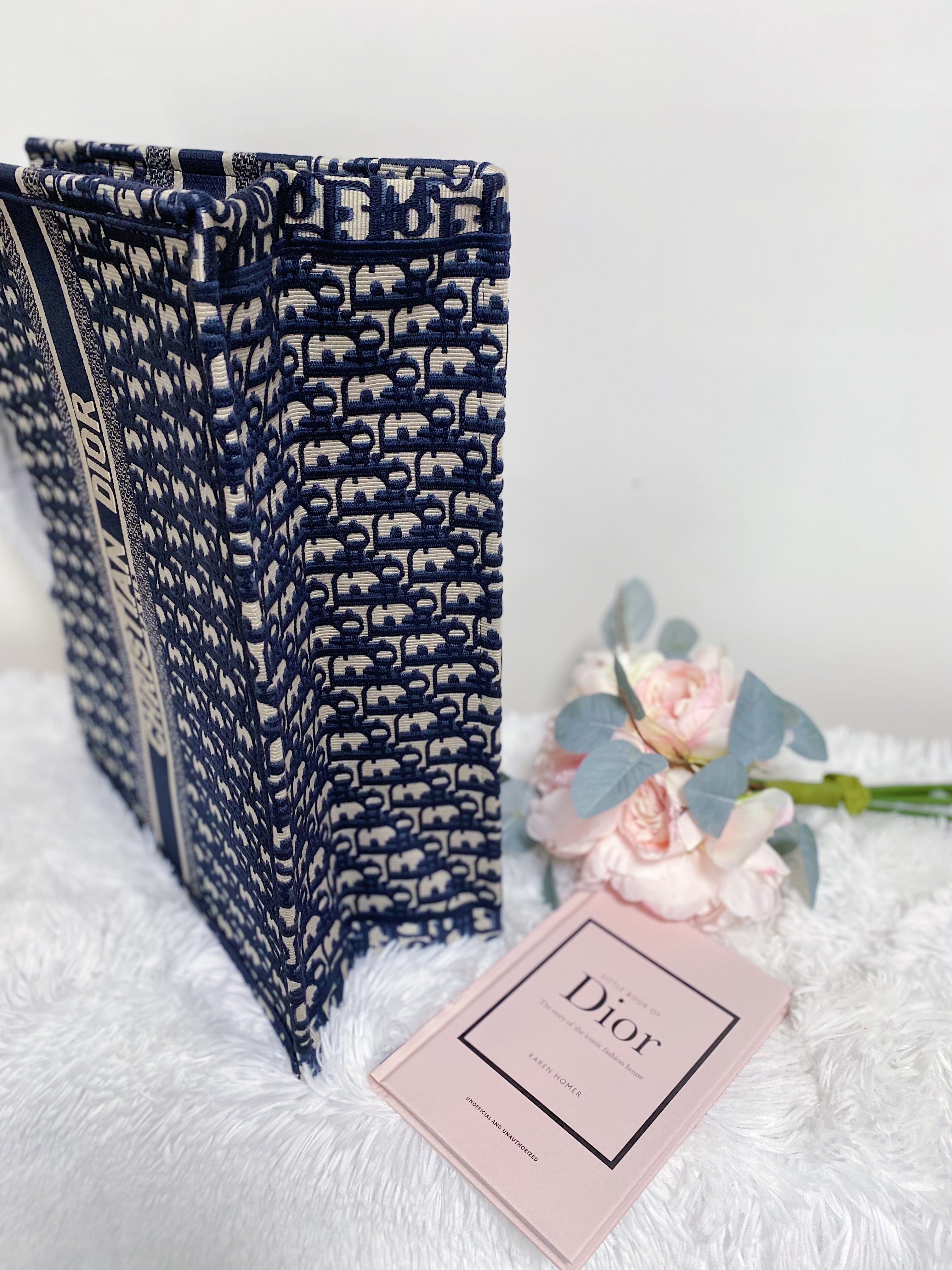 [TOP] Christian Dior Book Tote Bag Large 41.5cm - Blue Oblique