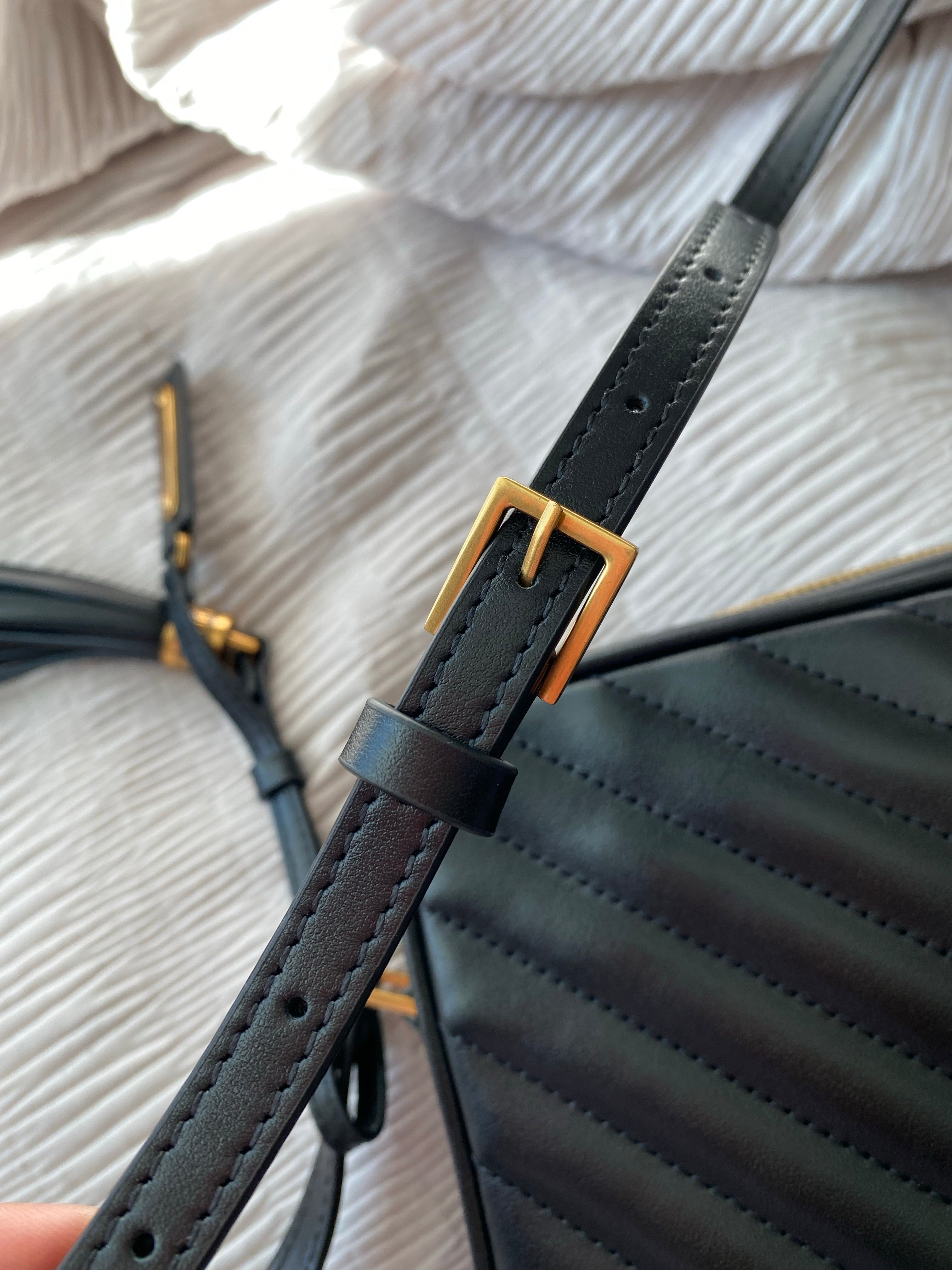 [TOP] Yves Saint Laurent YSL LouLou Camera Bag - Black w GHW