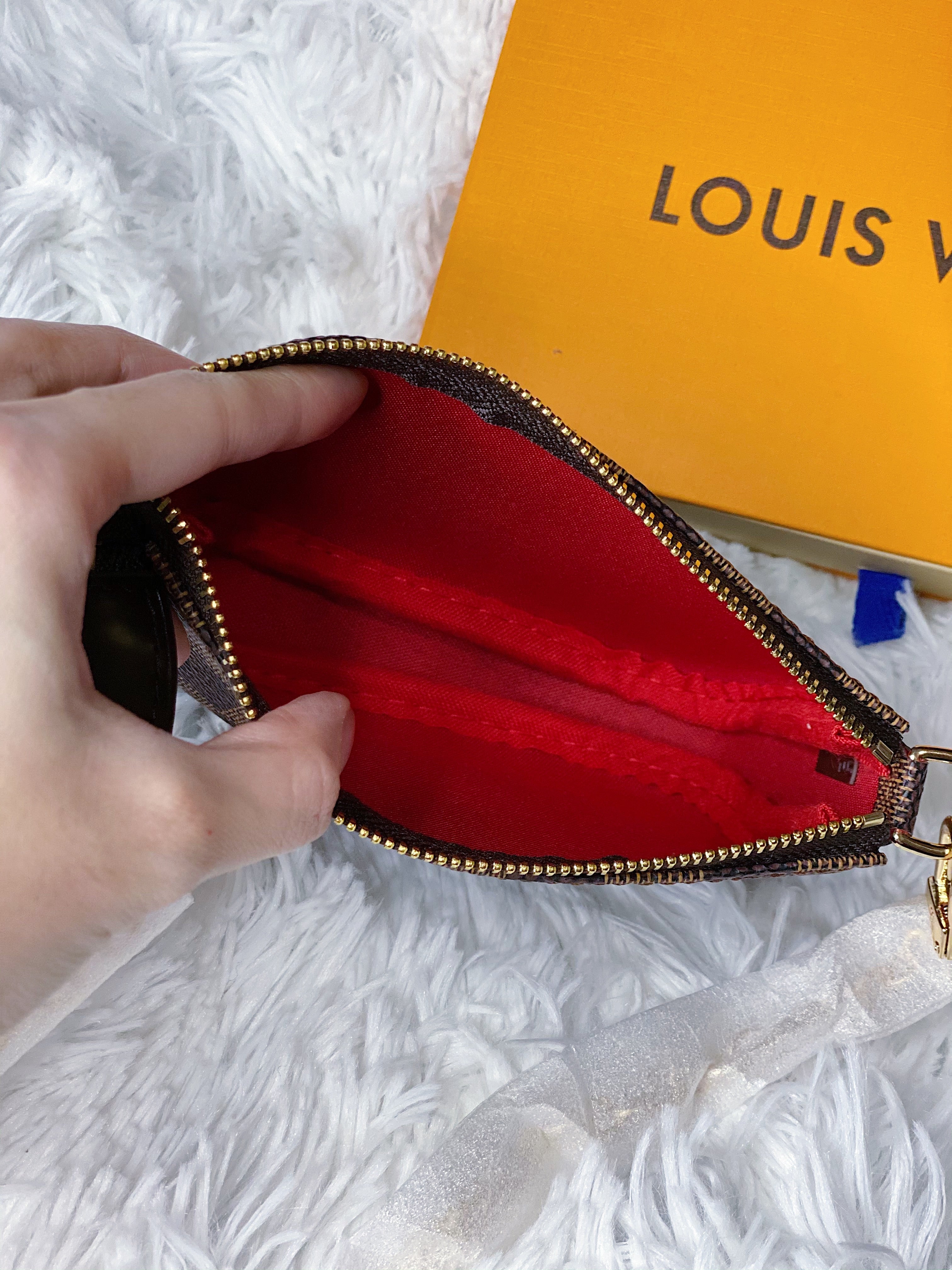 [TOP] Louis Vuitton LV Mini Pochette Accessories Damier Ebene