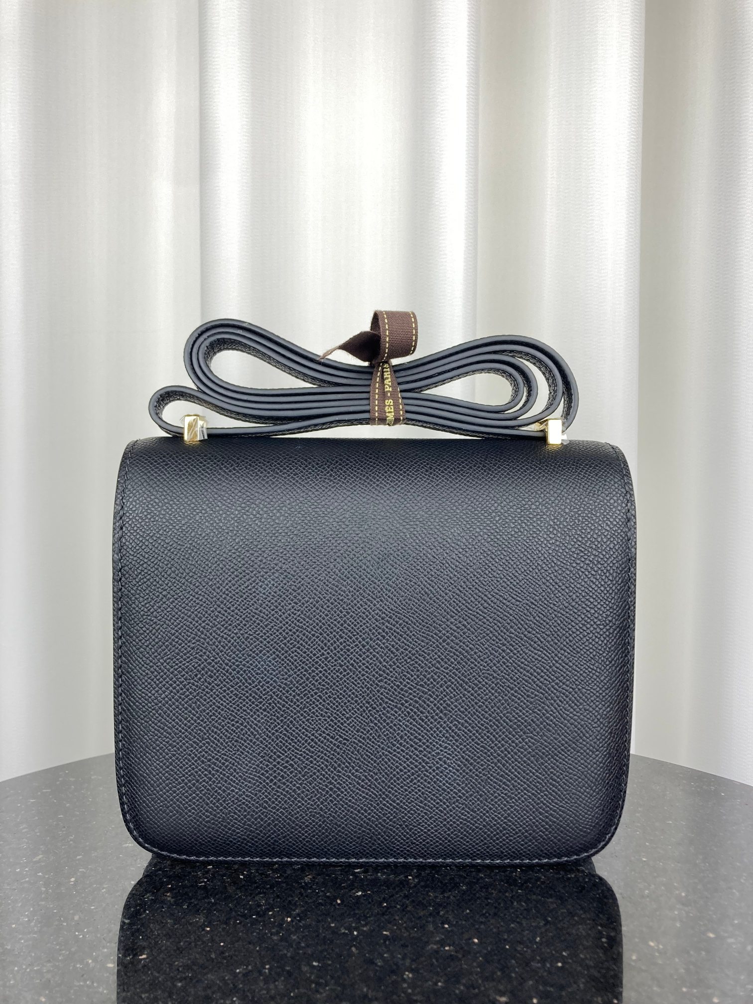 [TOP] HERMES Constance Epsom Leather 18cm - Black & GHW