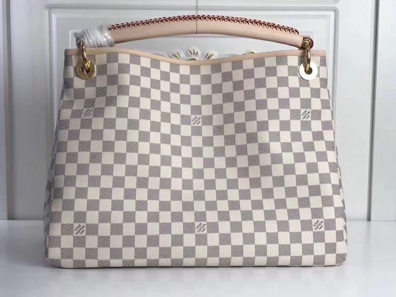 [TOP] Louis Vuitton LV  Damier Azur  Artsy MM 41 x 32 x 22 cm-Beige