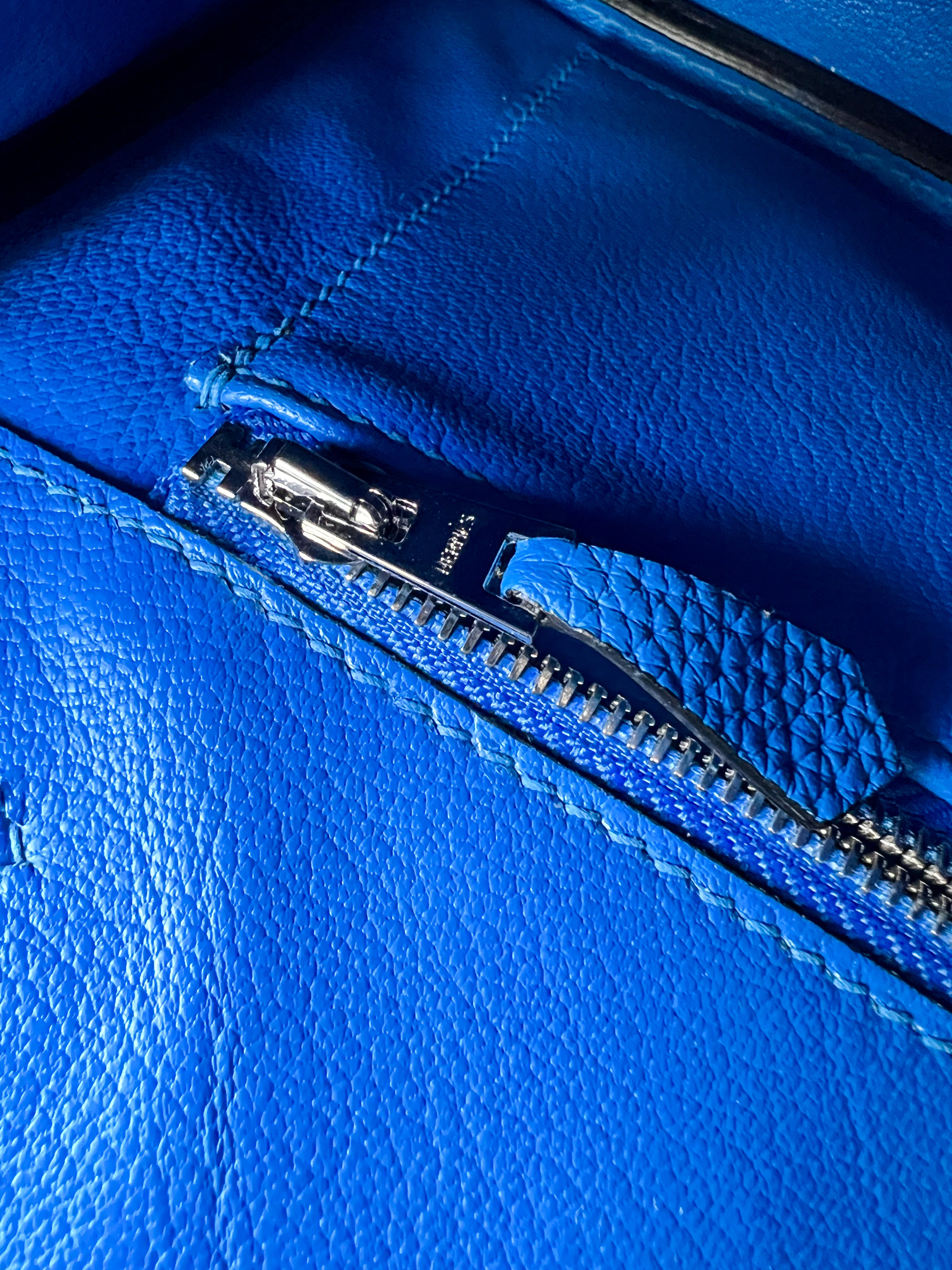 [TOP] HERMES Birkin Togo Leather 25cm - Blue & PHW