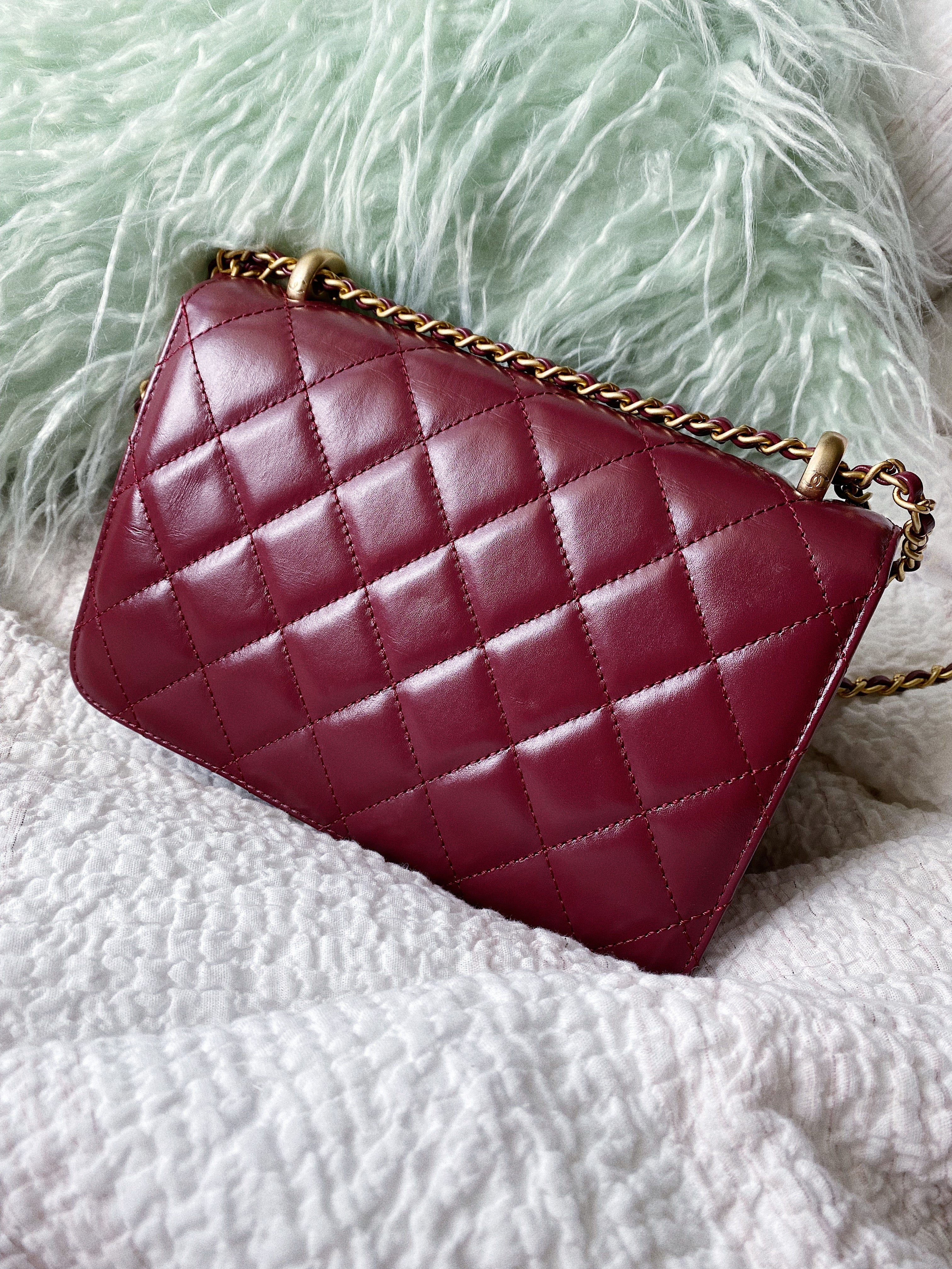 [TOP] CHANEL Perfect Fit Bag Calfskin - Burgundy