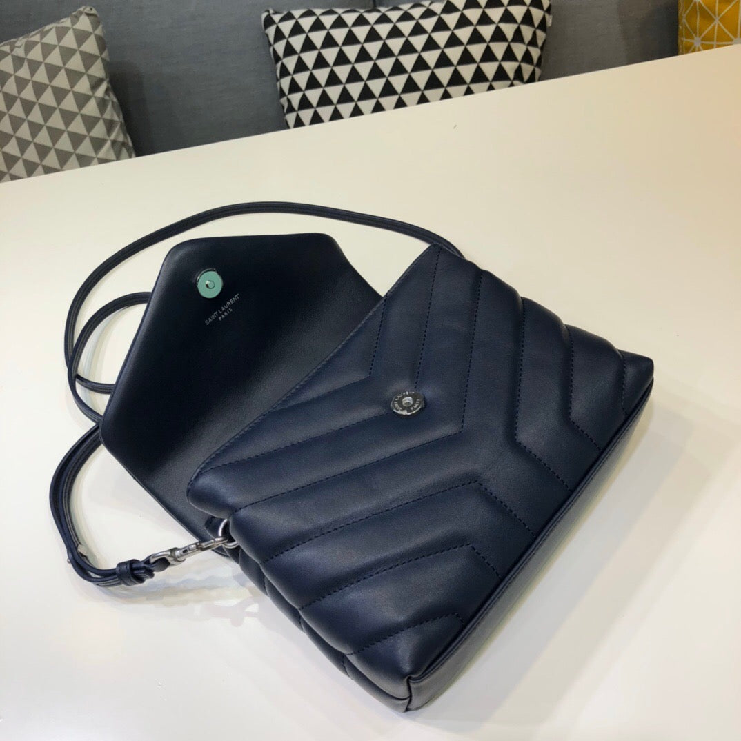 [TOP] Yves Saint Laurent YSL Loulou Toy Bag - Navy Blue SHW