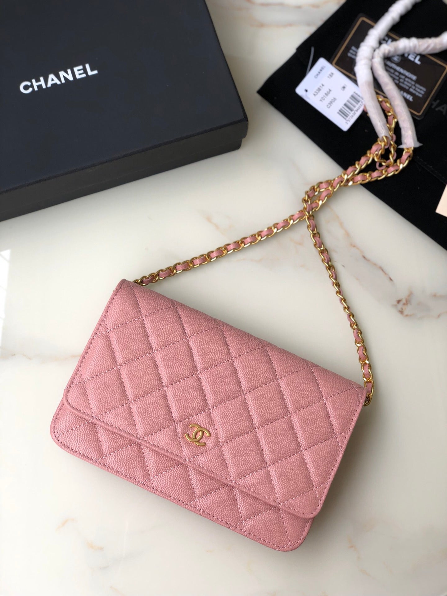 [TOP] CHANEL WOC Bag Caviar Leather - Pink