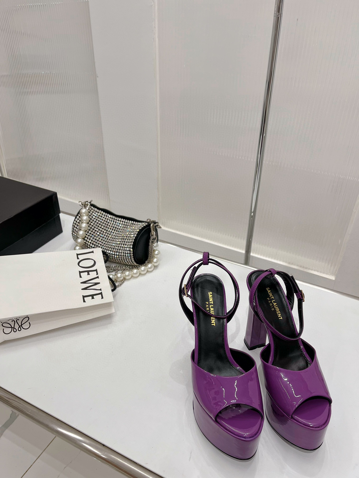 [TOP] Yves Saint Laurent YSL Saint Laurent Patent Leather Heels 16.5cm - 4 Colours