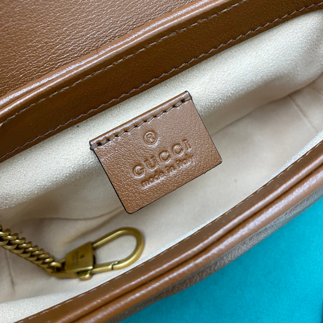 [TOP] GUCCI Marmont Bag Super Mini 16.5cm - Brown