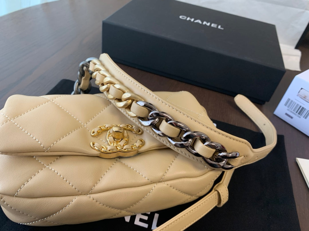 [TOP] CHANEL 19 Bag Belt 26CM - Beige