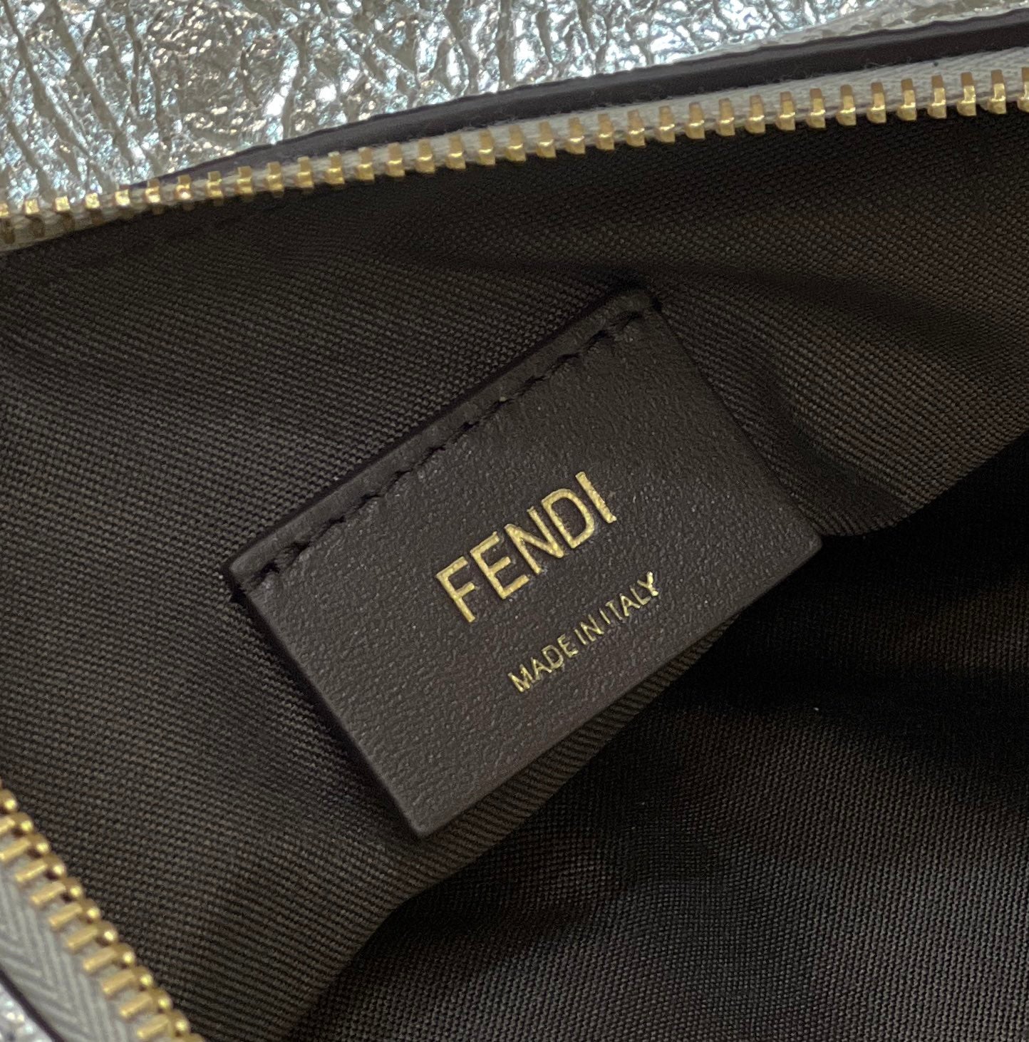 [TOP] FENDI Fendigraphy Bags Small Hand Bag - Silver