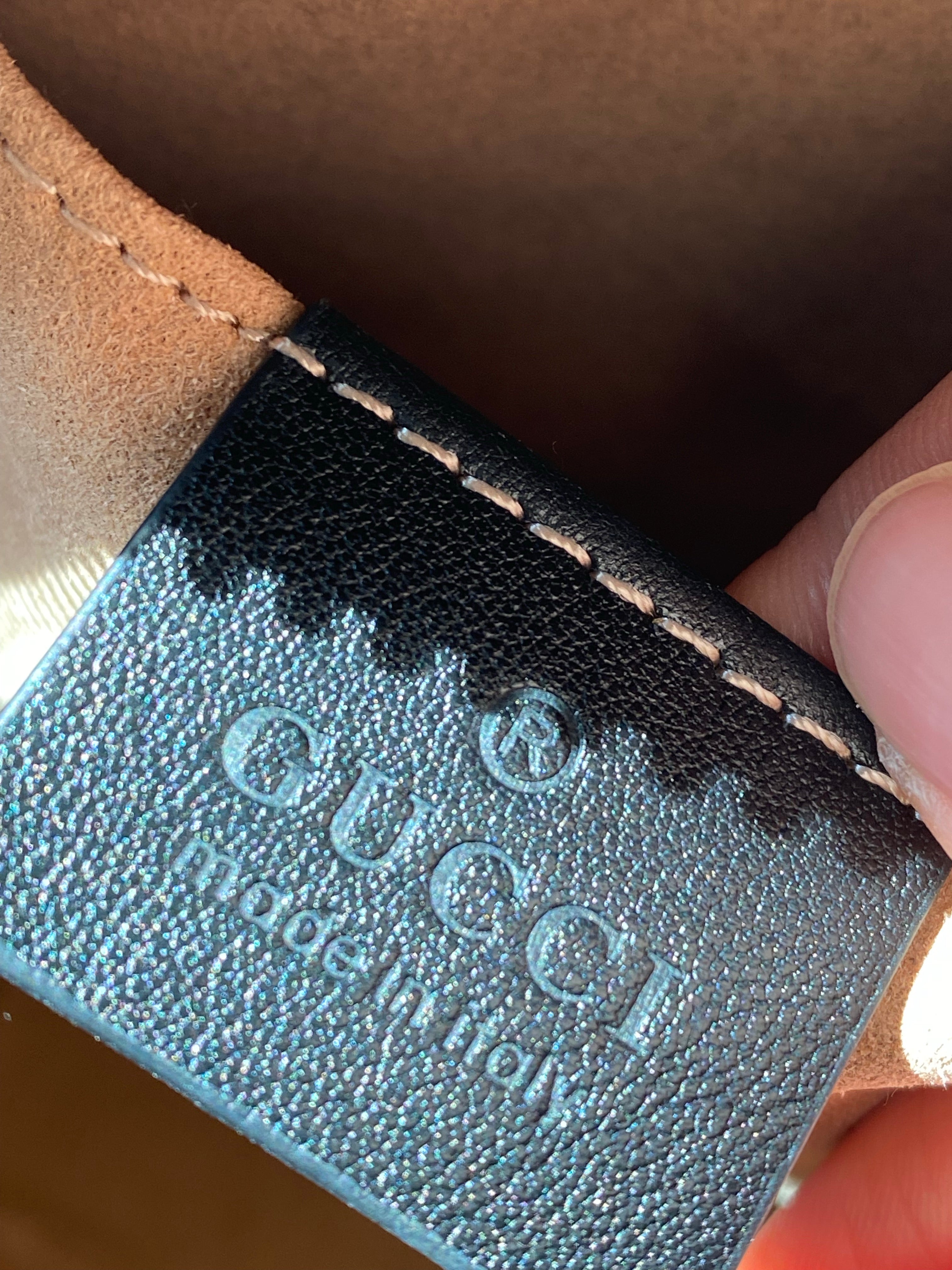 [TOP] GUCCI GG Marmont Backpack Quilted Leather 22.5x26x11cm- Black