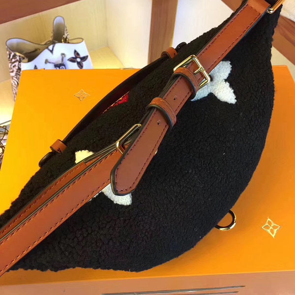 [TOP] Louis Vuitton LV LV Teddy Bumbag 17.78 ×35.56 ×12.7 cm- BLACK/RED