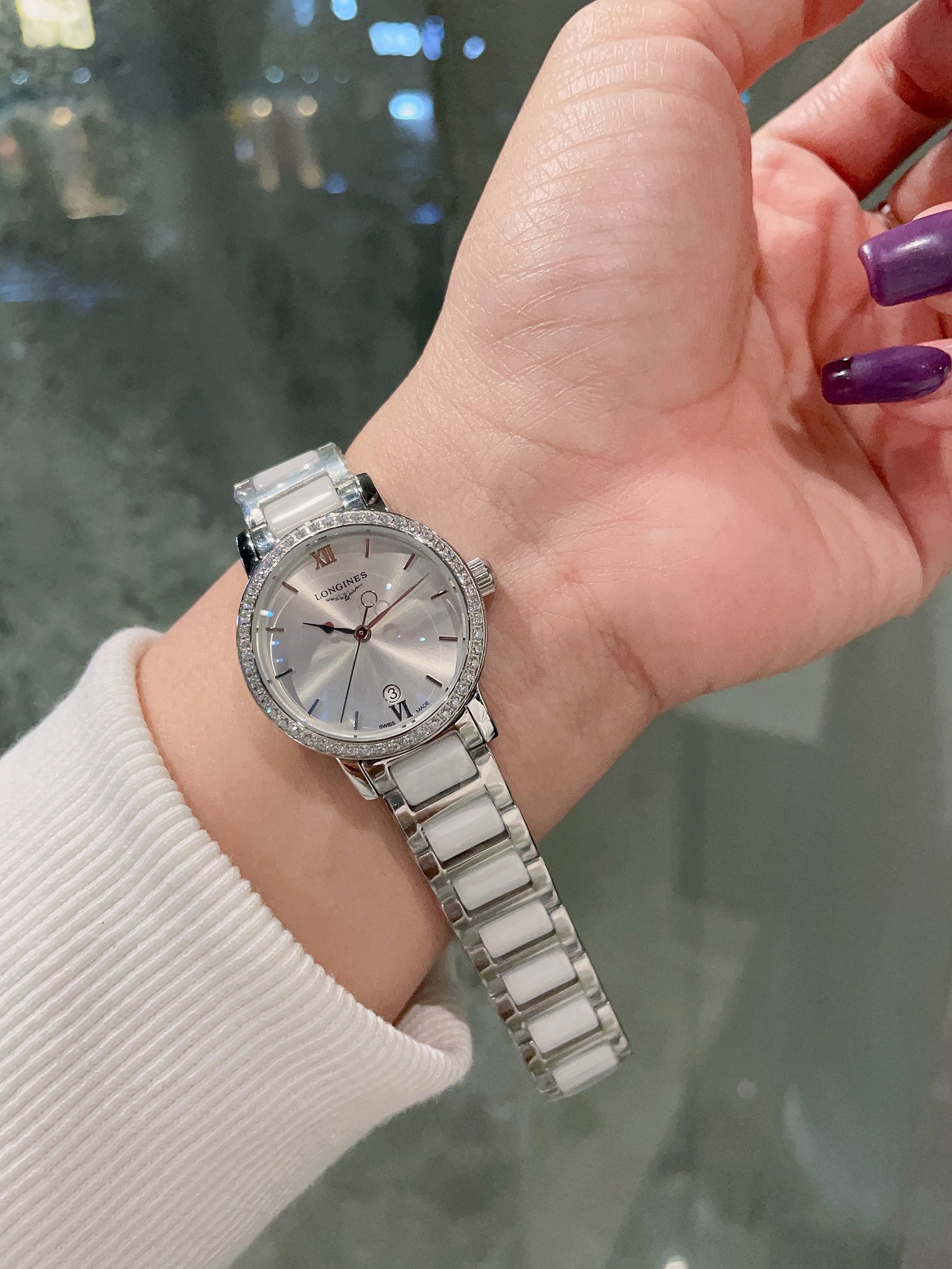 [TOP] Cartier Diamonds Gold Watch - Black/White