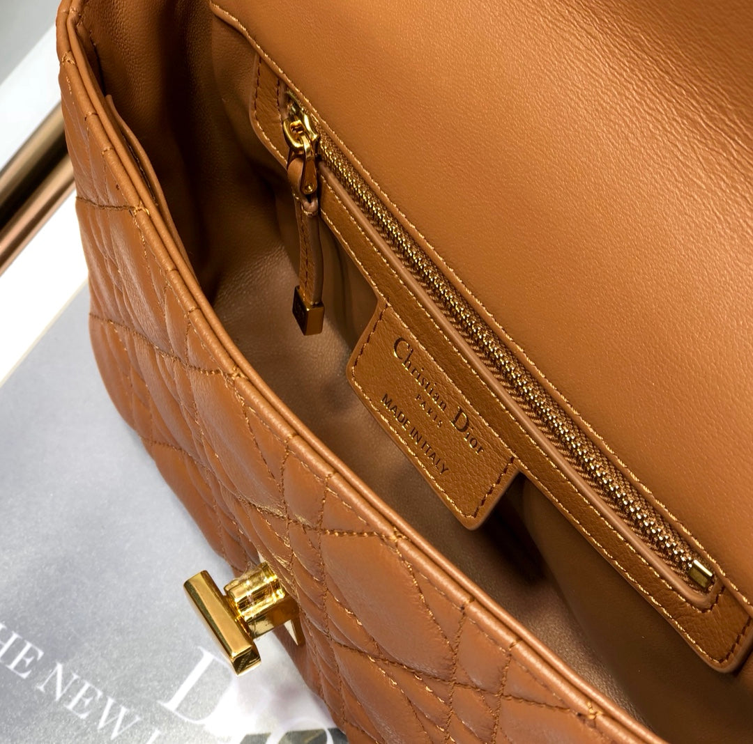 [TOP] Christian Dior Caro Bag Small - Brown