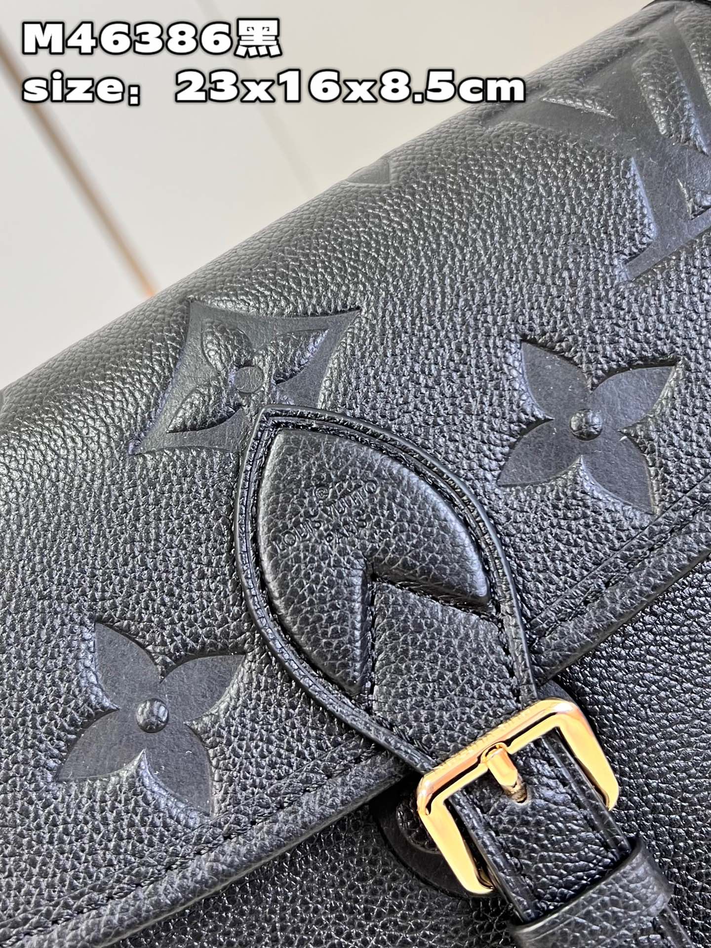 [TOP] Louis Vuitton LV Monogram Empreinte Diane Bag 23 x 16 x 8.5CM- Black