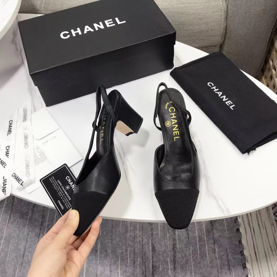 [TOP] CHANEL Pump Sling Back Black - 4 Colour