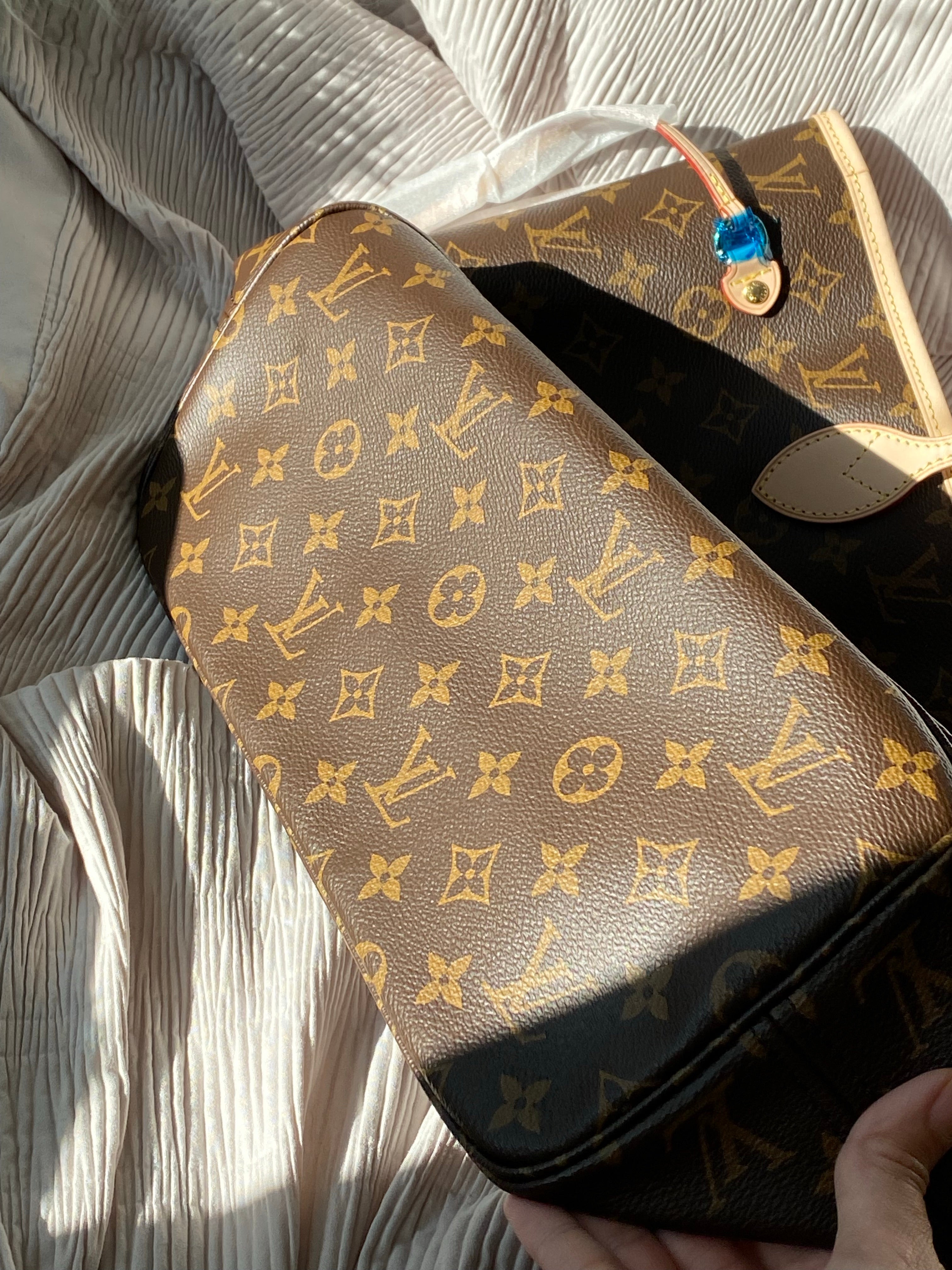 [TOP] Louis Vuitton LV  Neverfull MM Monogram Bag 32x17x28cm- RED